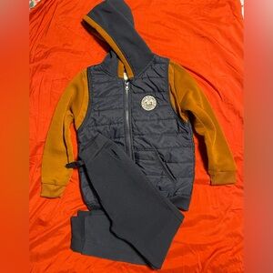 Free Planet Blue and Tan Jacket with Sweatpants set